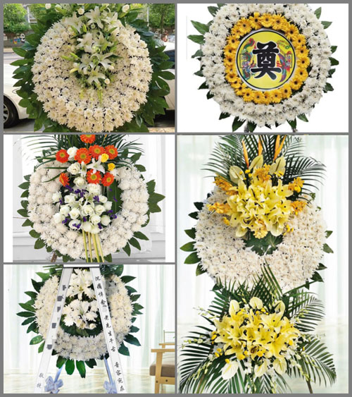 浙江省杭州富阳区常安镇花圈速递